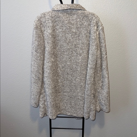 Soft Surroundings Heather Gray Fleece Cardigan - Picture 7 of 8